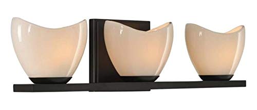 Vero 3-Light Bathroom Vanity Light Fixture in English Bronze Finish - Perfect for Modern Bathrooms, Powder Rooms & Spa-Style Decor