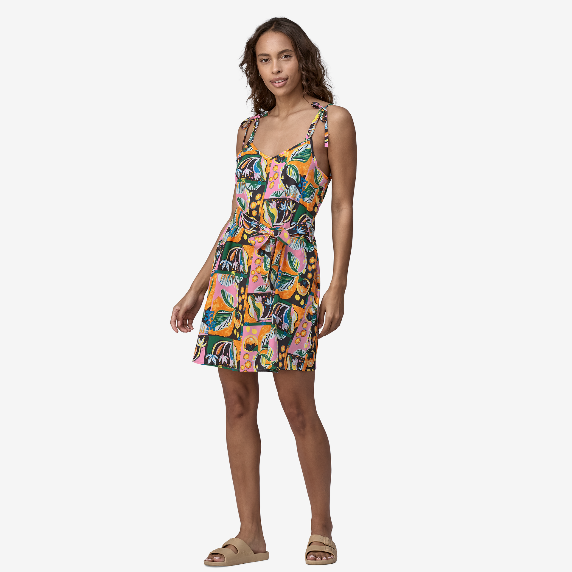 Women's Pataloha® Tie Dress - Stylish Floral Print Summer Dress for Casual Outings, Beach Vacations & Date Nights