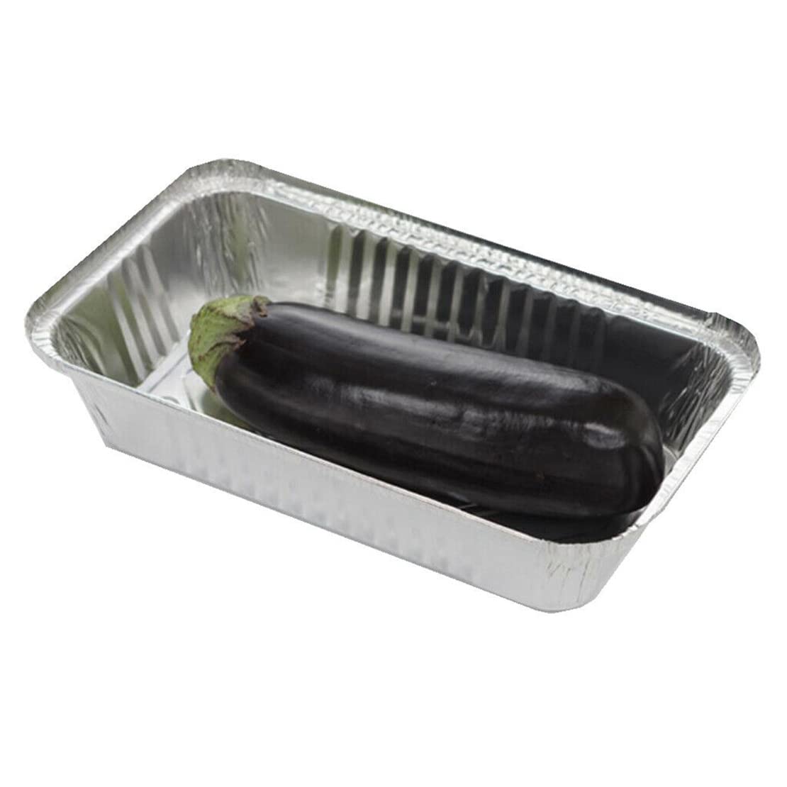 50Pcs 850ml Aluminum Foil Grease Drip Pans Trays for BBQ Grills - Disposable Grill Drip Catcher for Smokers, Roasting, Baking & Outdoor Cooking - Heavy Duty & Leak Proof