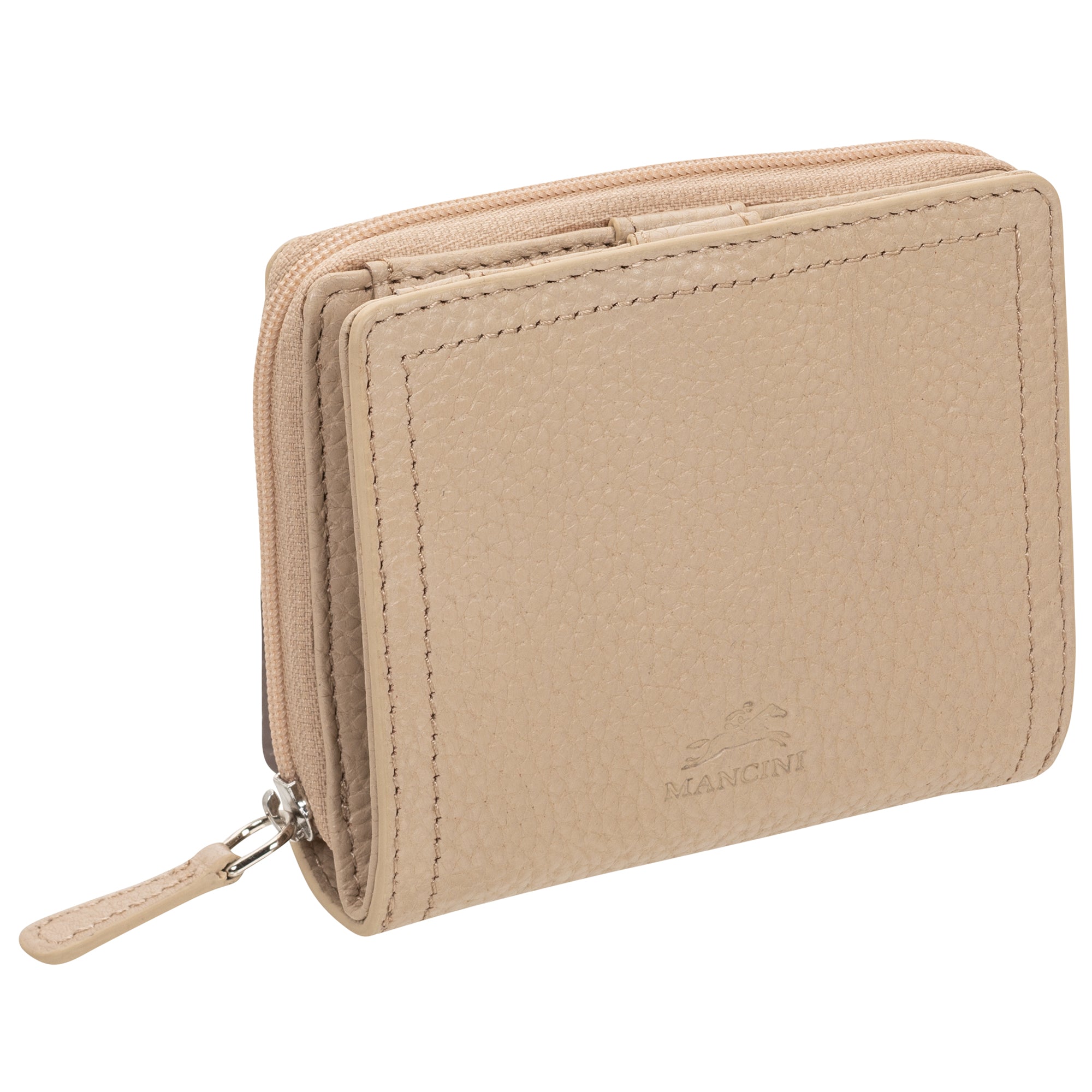Mancini PEBBLE RFID Blocking Small Clutch Wallet for Women - Slim Minimalist Card Holder for Travel, Shopping & Night Out