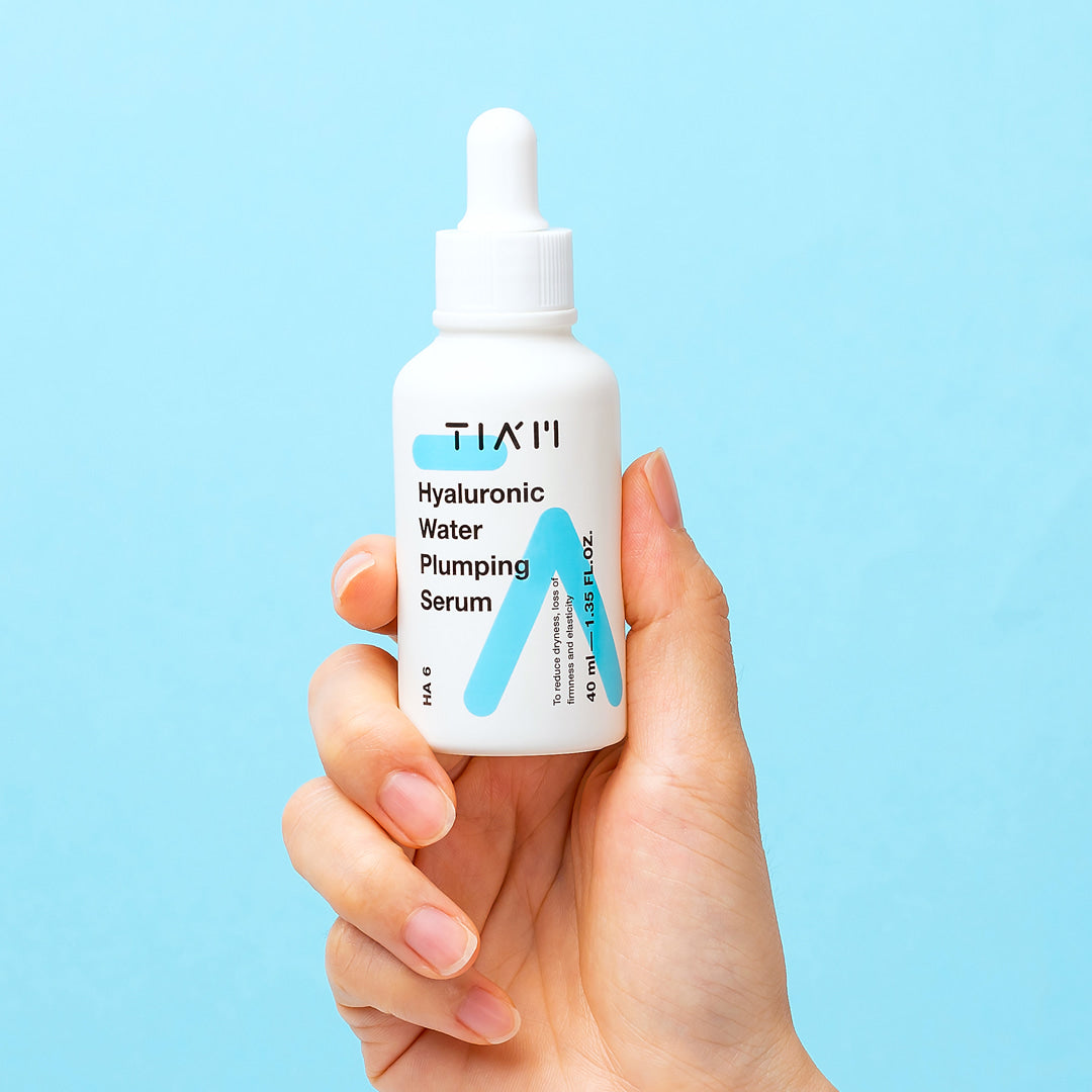 TIA'M Hyaluronic Acid Water Plumping Serum 40ml - Hydrating & Plumping Face Serum for Dry Skin - Perfect for Daily Skincare Routine & Anti-Aging