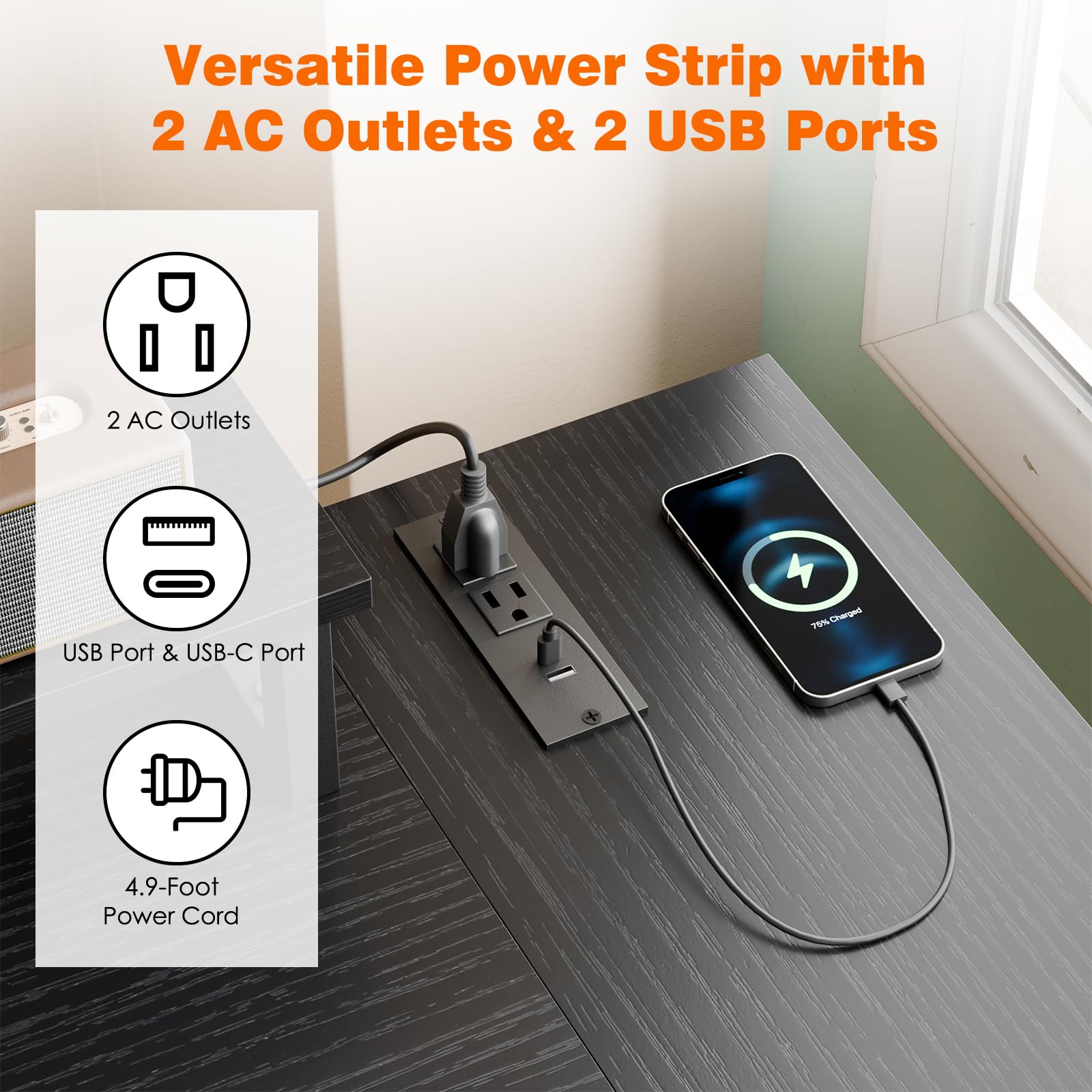 Fixwal L-Shaped Gaming Desk with Power Outlets & LED Lights - Compact Corner Computer Desk for Small Spaces, Home Office Desk with Drawer, Black | Perfect for Bedroom Gaming Setup, Study & Workstation Organization