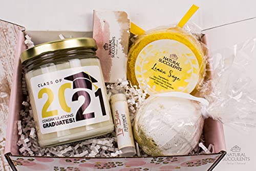 2021 Graduation Gift Box for Her - Elegant Candle Gift Set for College & High School Seniors | Perfect Graduation Party, Dorm Decor & Congratulations Present (XPN5)