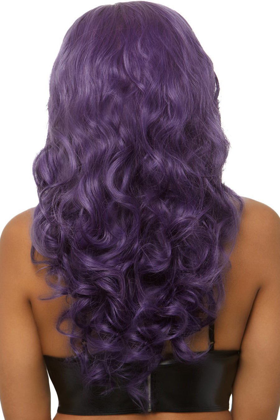 Long Wavy Purple Wig for Women - Soft Synthetic Cosplay Hair - Perfect for Halloween, Costume Parties & Anime Conventions