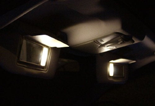 2-Pack Warm White 3 SMD 6641 LED Bulbs for Car Vanity Mirror & Sun Visor Lights - Perfect for Interior Lighting, Night Driving, and Makeup Application