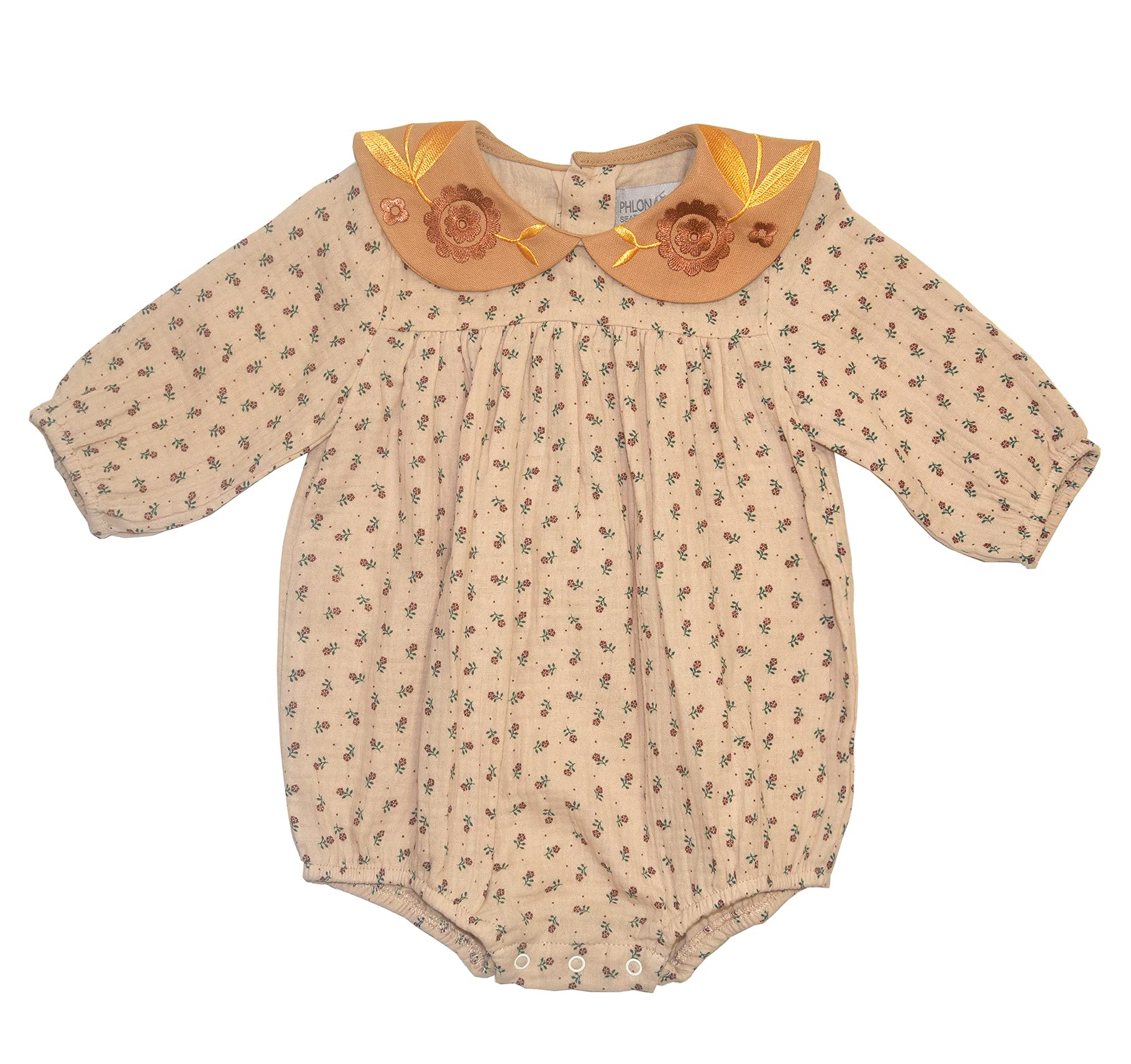 Baby Floral Bubble Bodysuit with Hand Smocking - Sleeveless Overalls Outfit Summer Romper for Girls & Boys | Perfect for Playdates, Beach Trips & Photo Shoots