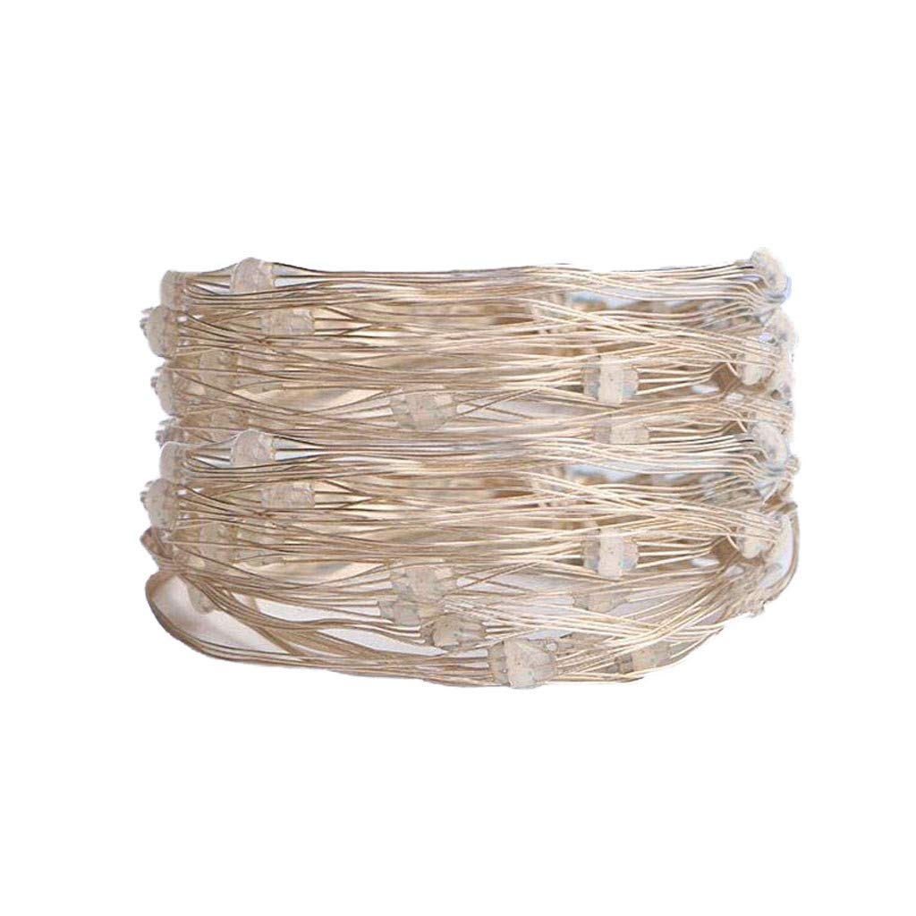 Wireless Bluetooth LED String Lights - Copper Wire Fairy Lights with Remote Control & APP - Indoor Christmas Decor, Party, Wedding, Bedroom (White, One Size)
