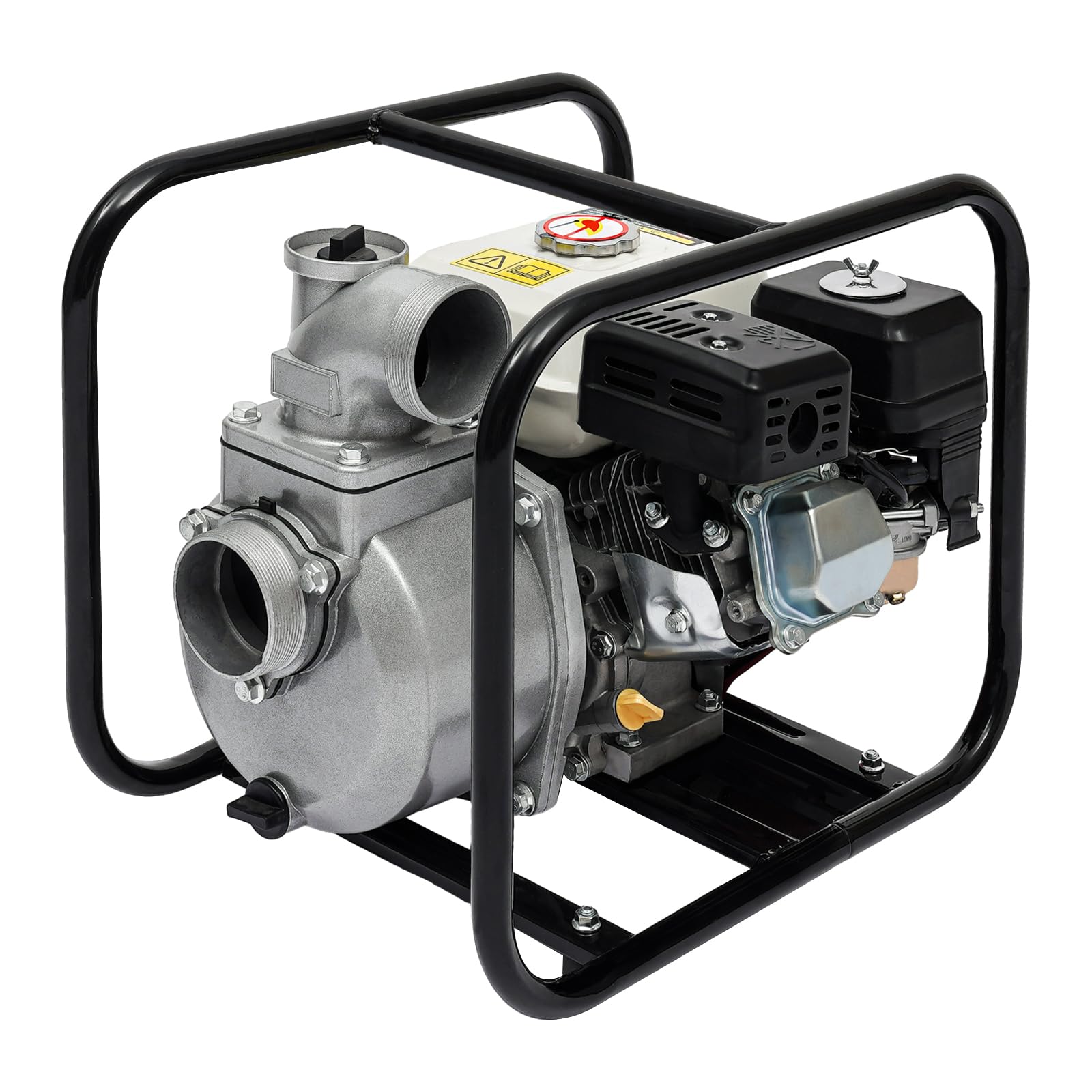 7.5HP 4-Stroke Gasoline Engine Water Pump - 3 Inch High Pressure Gas Powered Trash Water Transfer Pump (3600 RPM) - Ideal for Irrigation, Pool Draining, Flood Control & Farm Use