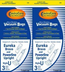 Eureka MicroFiltration Style U Vacuum Bags - 6 Pack | Compatible with Eureka Vacuum Cleaners | Perfect for Pet Hair, Dust & Allergen Removal
