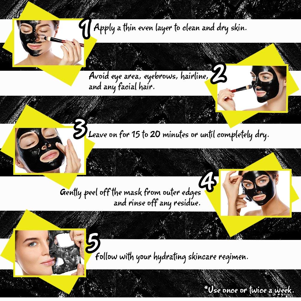 Body Drench Black Peel-Off Mask - 3 oz Deep Cleansing Facial Mask for Blackhead Removal & Pore Minimizing - Perfect for Spa Night & Self-Care Routine