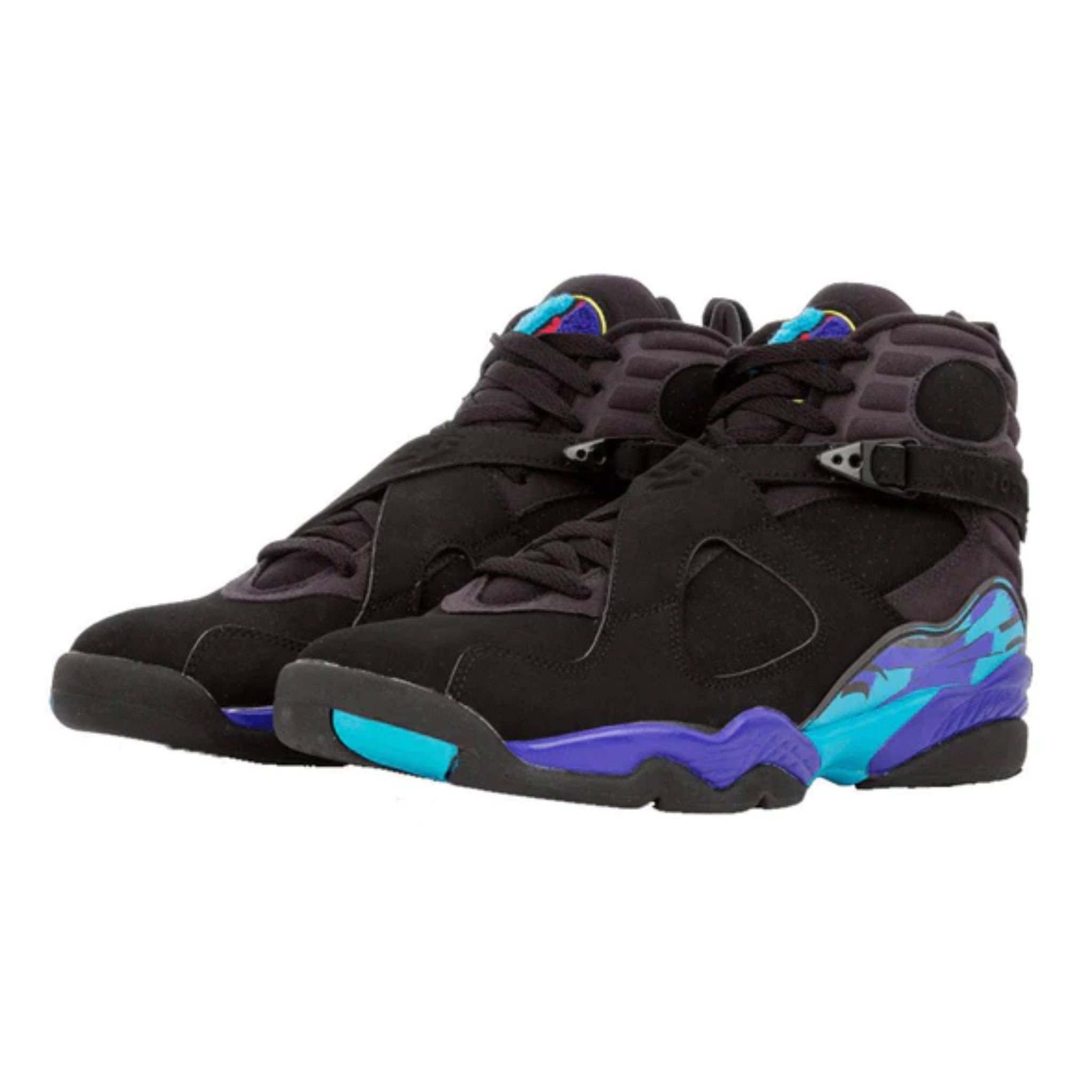 Air Jordan 8 Retro Aqua Black Bright Concord Basketball Shoes (2007) - Men's High-Top Sneakers for Streetwear & Court Performance