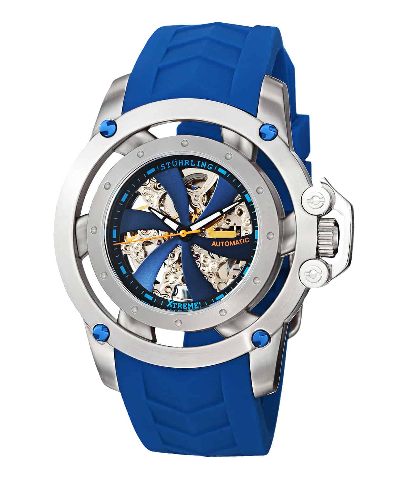 Impulse XT 309I Automatic 47mm Skeleton Watch for Men - Stainless Steel Mechanical Timepiece with Transparent Dial - Perfect for Business, Formal Events & Luxury Gift Giving