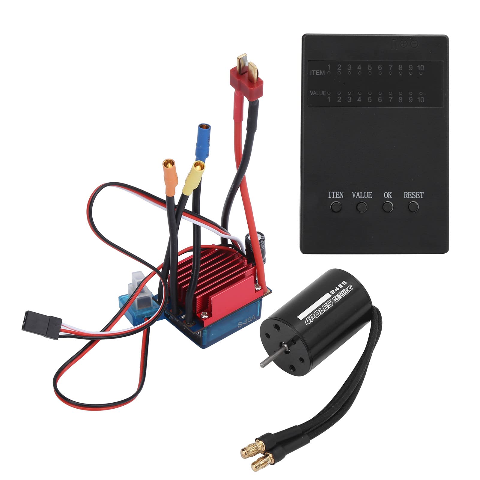 Alomejor Brushless Motor and ESC Combo for 1/16 & 1/18 Scale RC Cars - High Efficiency RC Car Upgrade Parts - Perfect for Racing, Drifting and Off-Road RC Models