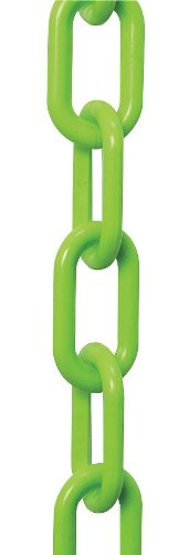 Mr. Chain 50014-50 Standard Plastic Safety Barrier Chain, 2-Inch Diameter x 50-Feet Length, High Visibility Safety Green - Perfect for Crowd Control, Construction Zones & Event Safety Barriers