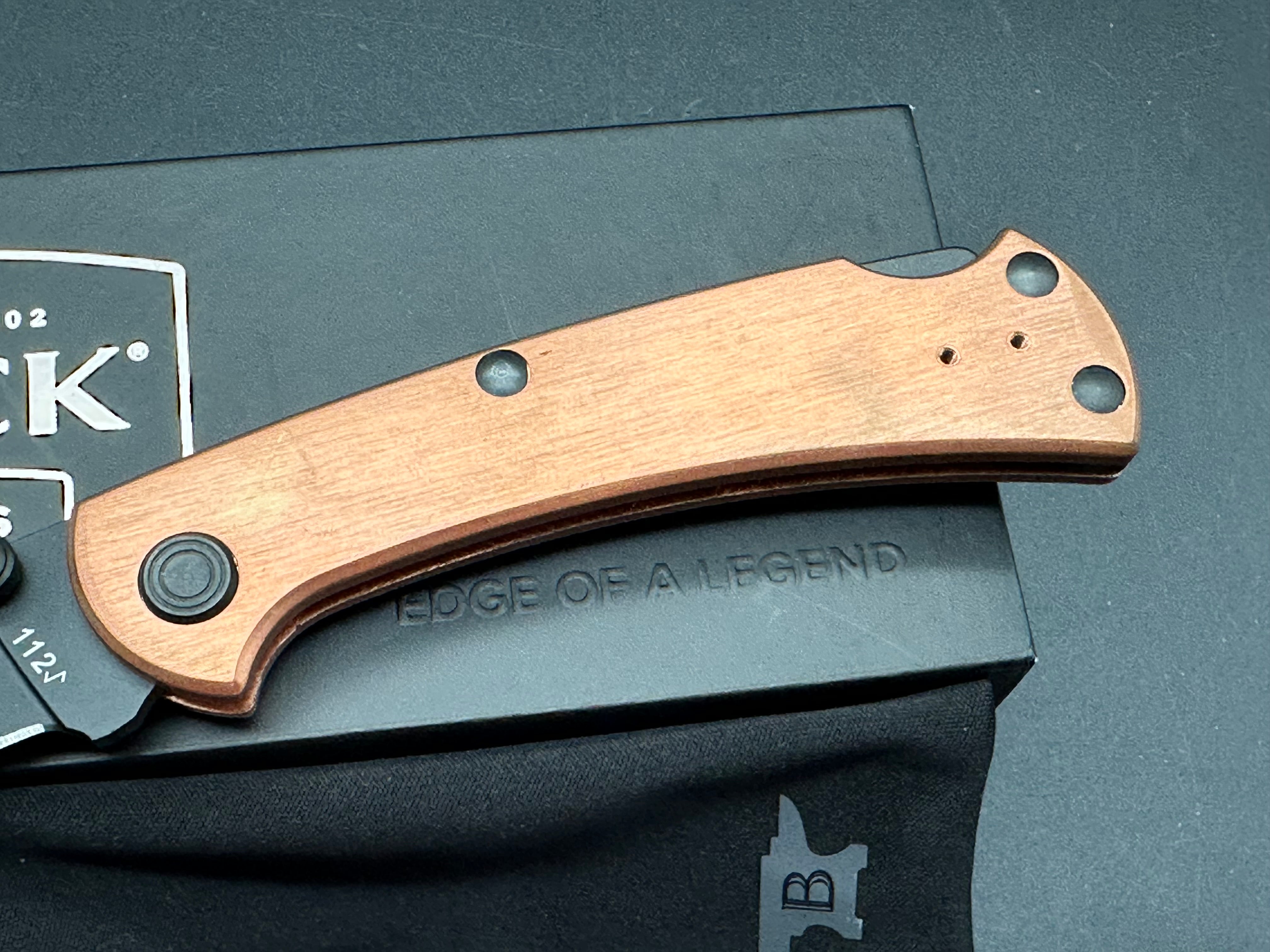 Buck 112 Buck of the Month Limited Edition (1/500) - Copper Scales & S30V Steel Blade - Collector's Knife for Outdoor, Camping, and EDC Use
