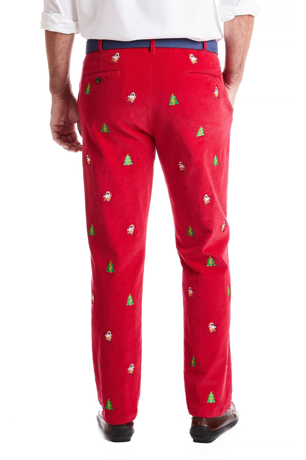 Beachcomber Corduroy Pants in Crimson Red - Stylish Christmas Holiday Outfit for Women | Perfect for Parties, Family Gatherings & Festive Events