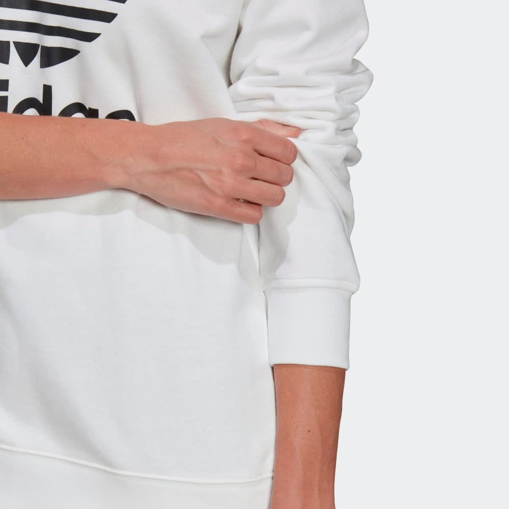Adidas Originals Women's Trefoil Crew Sweatshirt - Comfortable Casual Pullover for Everyday Wear | Gym, Lounge & Street Style Outfits