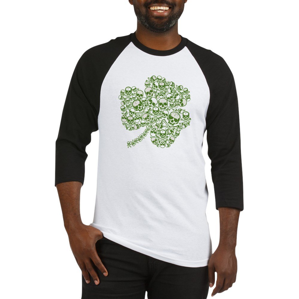 Shamrock Skull St. Patrick's Day Baseball Shirt - Irish Pride Graphic Tee for Men & Women - Perfect for Pub Crawls, Parades & Celtic Celebrations