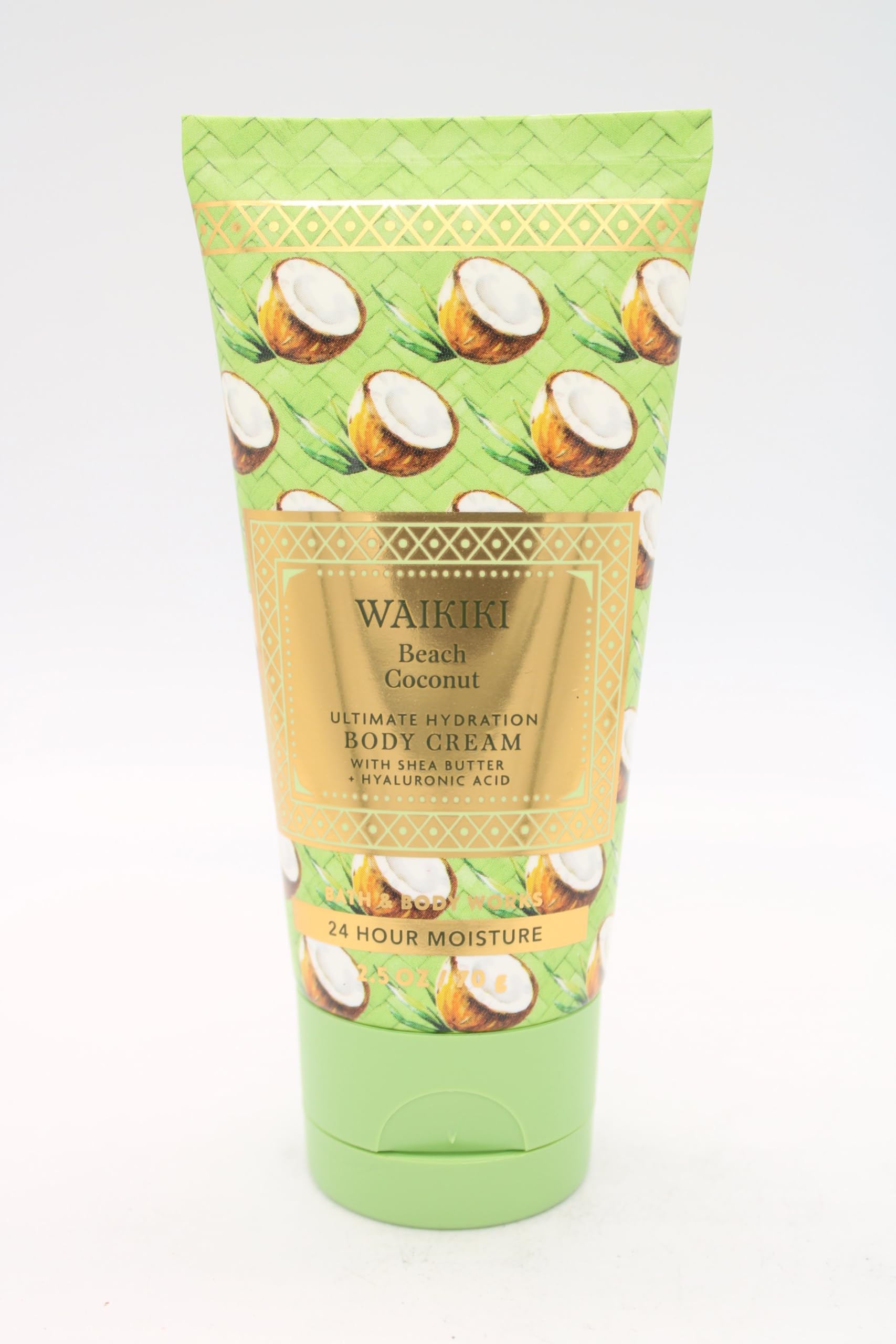 Wai kiki Beach Coconut Hydrating Body Cream - 2.5 oz Travel Size for Dry Skin | Moisturizing Bath & Body Lotion with Natural Coconut Oil | Perfect for Vacation, Gym Bag & On-The-Go Hydration