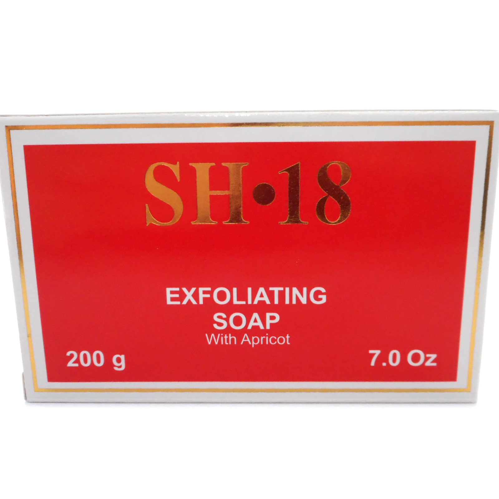 SH 18 Lightening Exfoliating Soap with Apricot Extract - 7oz for Brightening & Skin Renewal - Perfect for Acne-Prone & Dull Skin Care Routine