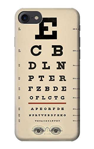 R2502 Vintage Eye Exam Chart Decoupage Poster Case Cover for iPhone 7/8/SE (2020) - Perfect for Medical Students, Doctors & Vintage Decor Lovers