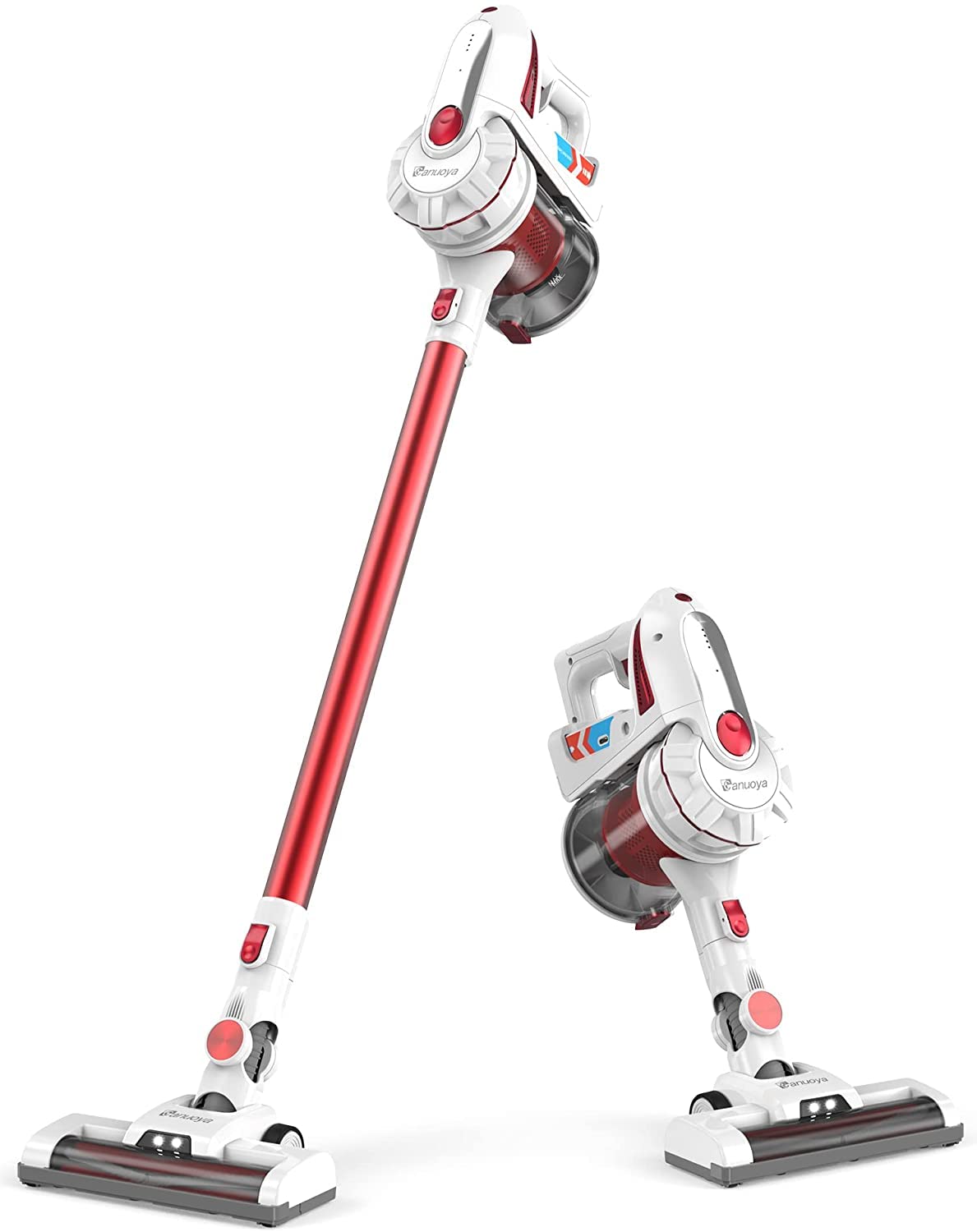 Canuoya Cordless Vacuum Cleaner - 180W Powerful Stick Vacuum with 23KPa Strong Suction, Lightweight Electric Broom for Hardwood Floors & Pet Hair, 40min Runtime - Ideal for Quick Cleaning, Pet Owners & Small Apartments