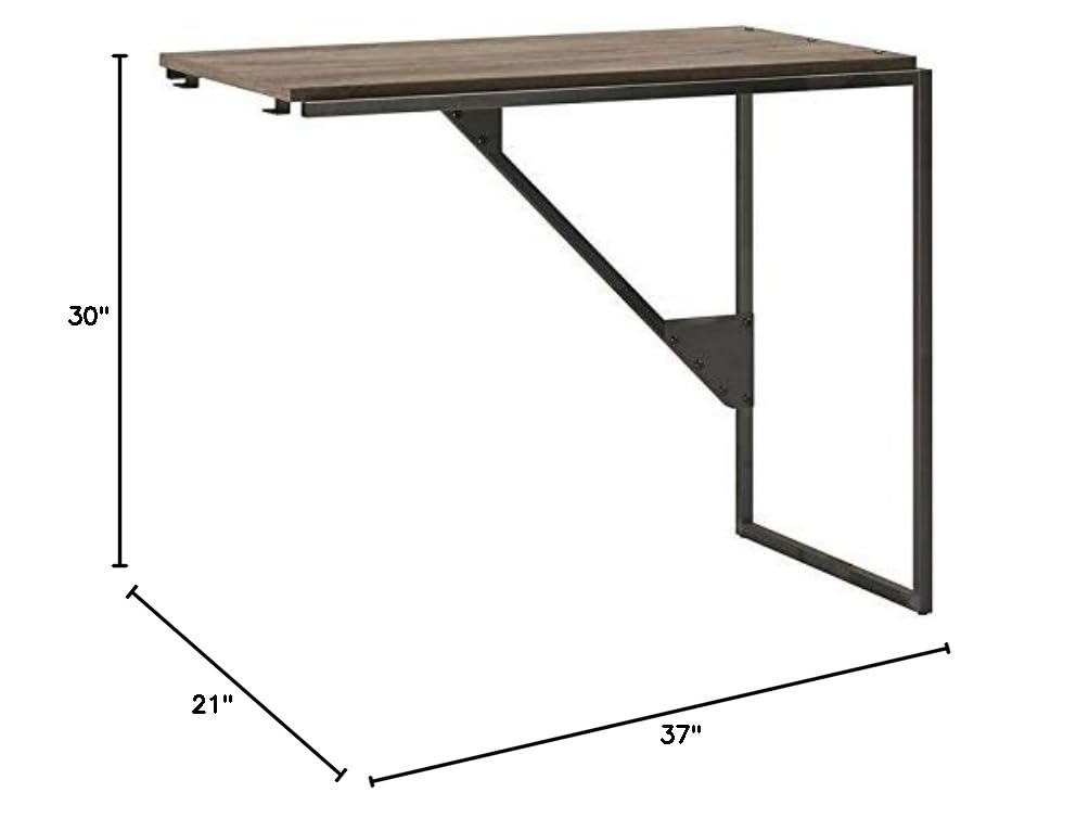 Bush Furniture 37W Return 37-Inch Wide Industrial Style Computer Desk for Home Office | Modern Workstation with Metal Frame for Small Spaces