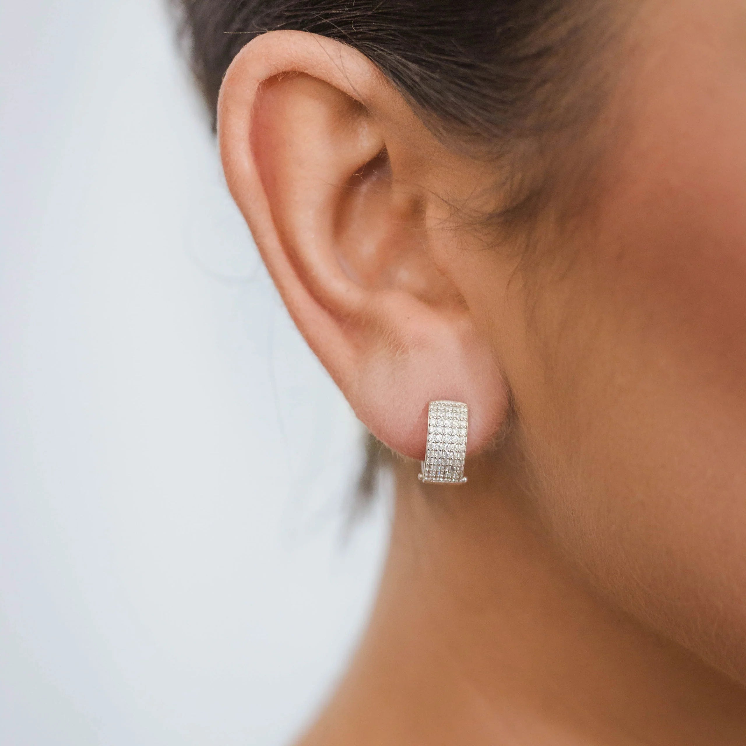 Georgini Sterling Silver Goddess Hoop Earrings for Women - Elegant 925 Silver Jewelry Gift for Her - Perfect for Parties, Weddings & Everyday Wear