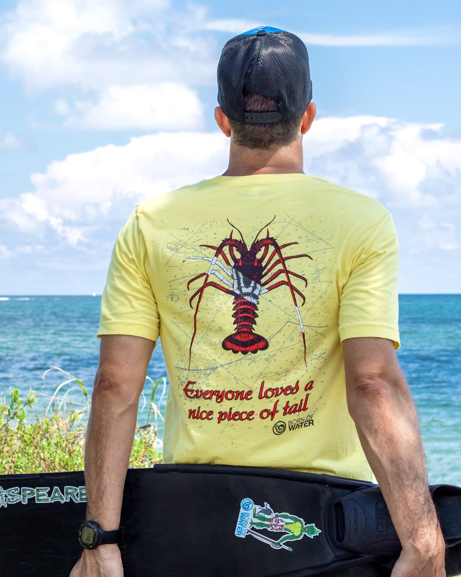 Men's Lobster Scuba Diving T-Shirt - Short Sleeve Fishing & Spearfishing Shirt for Boating, Beach, and Outdoor Water Sports Adventures