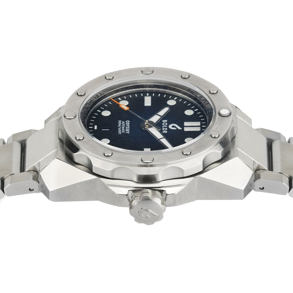 BOLDR Odyssey Stainless Steel Diver Watch - Blue Dial, Waterproof, Unisex - Perfect for Diving, Swimming & Outdoor Adventures