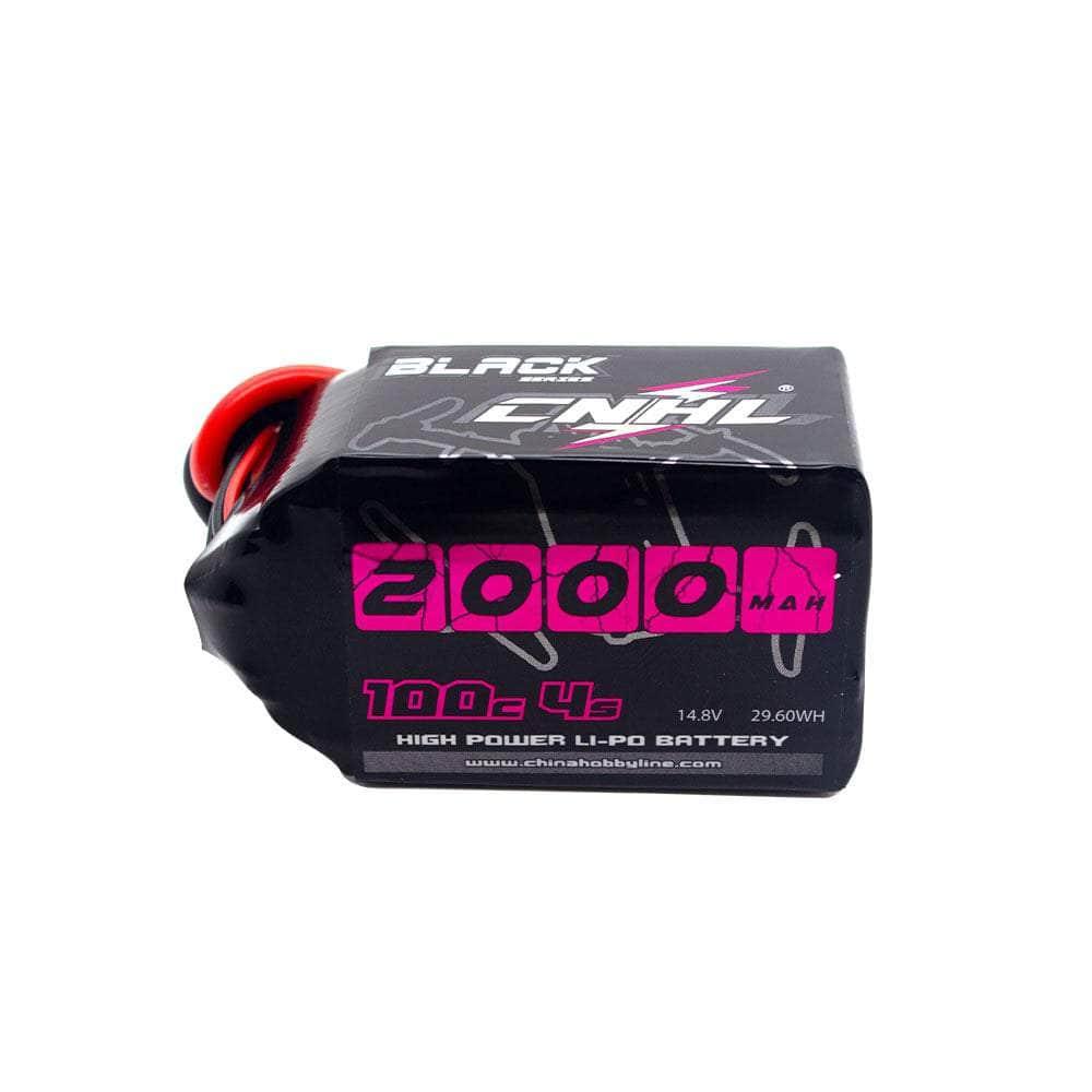 CNHL Black Series 14.8V 4S 2000mAh 100C LiPo Battery with XT60 Connector - High Performance RC Drone, Airplane, and Helicopter Battery for Long Flight Time