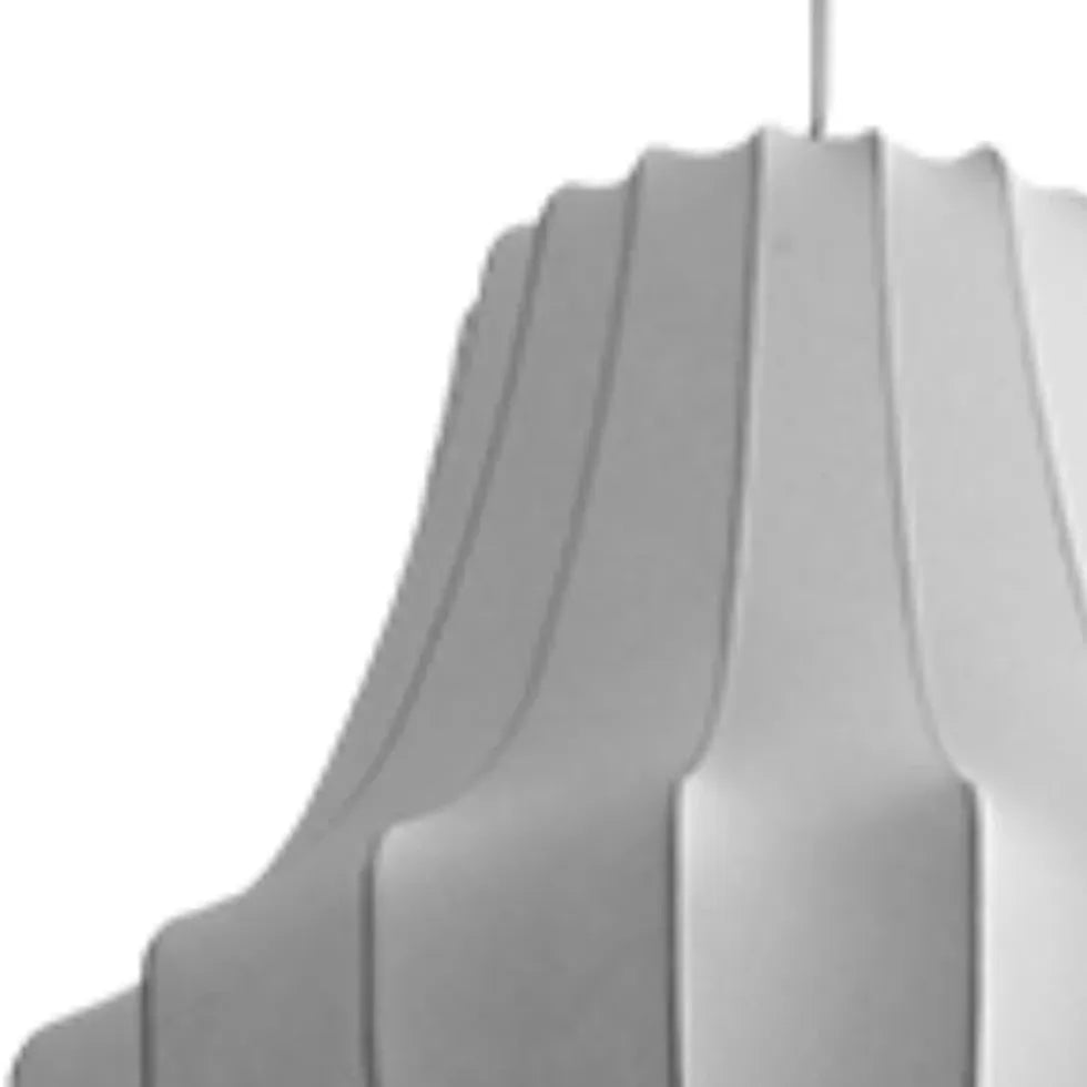Modern White Metal Silk Pendant Light - Elegant Ceiling Lighting for Dining Room, Kitchen, or Bedroom Decor