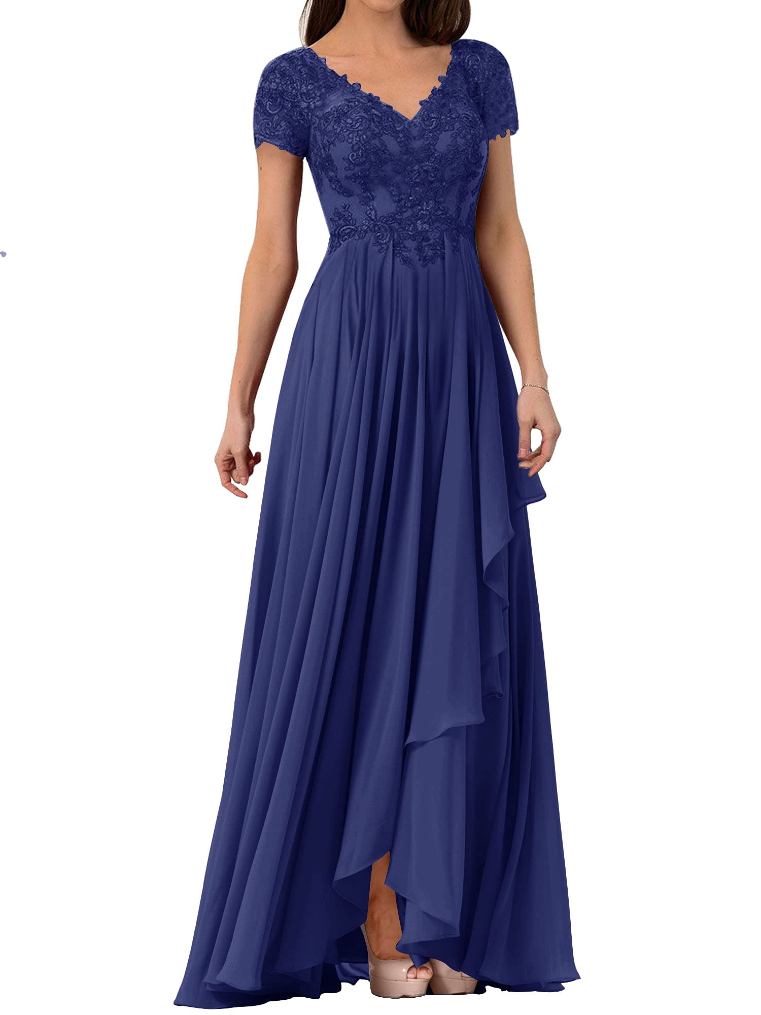 Elegant Lace Mother of The Bride Dresses - Long Sleeve Chiffon Formal Evening Gowns for Wedding Guests | Perfect for Weddings, Galas & Special Occasions