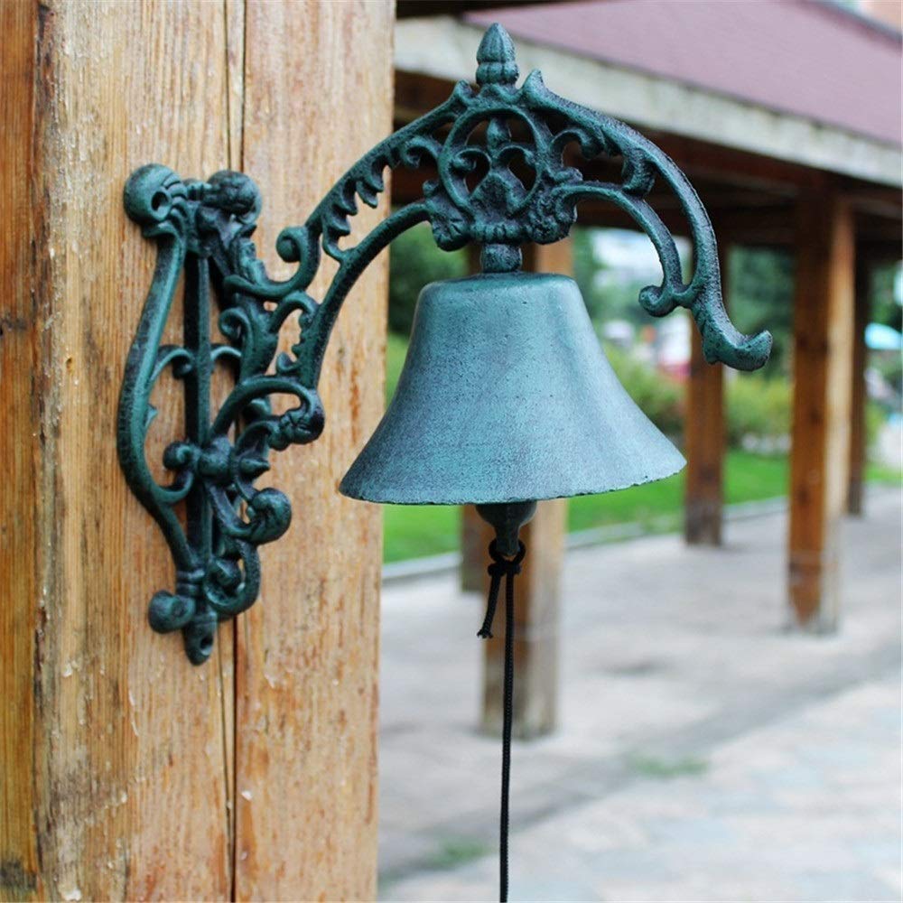 Vintage Cast Iron Dinner Bell - Rustic Farmhouse Style for Outdoor & Indoor Use - Perfect for Farms, Ranches, and Home Decor