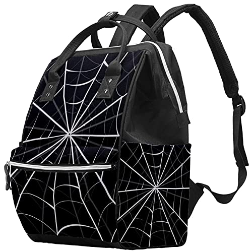 LORVIES Spider Web Diaper Bag Backpack - Large Capacity Multifunctional Baby Travel Backpack for Moms | Perfect for Daycare, Outings & Family Trips