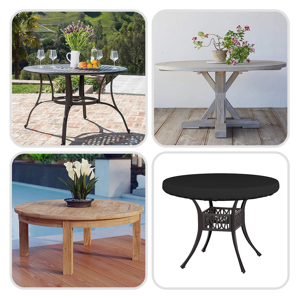 Heavy Duty 18 Oz Waterproof UV & Weather Resistant Outdoor Table Cover - 48