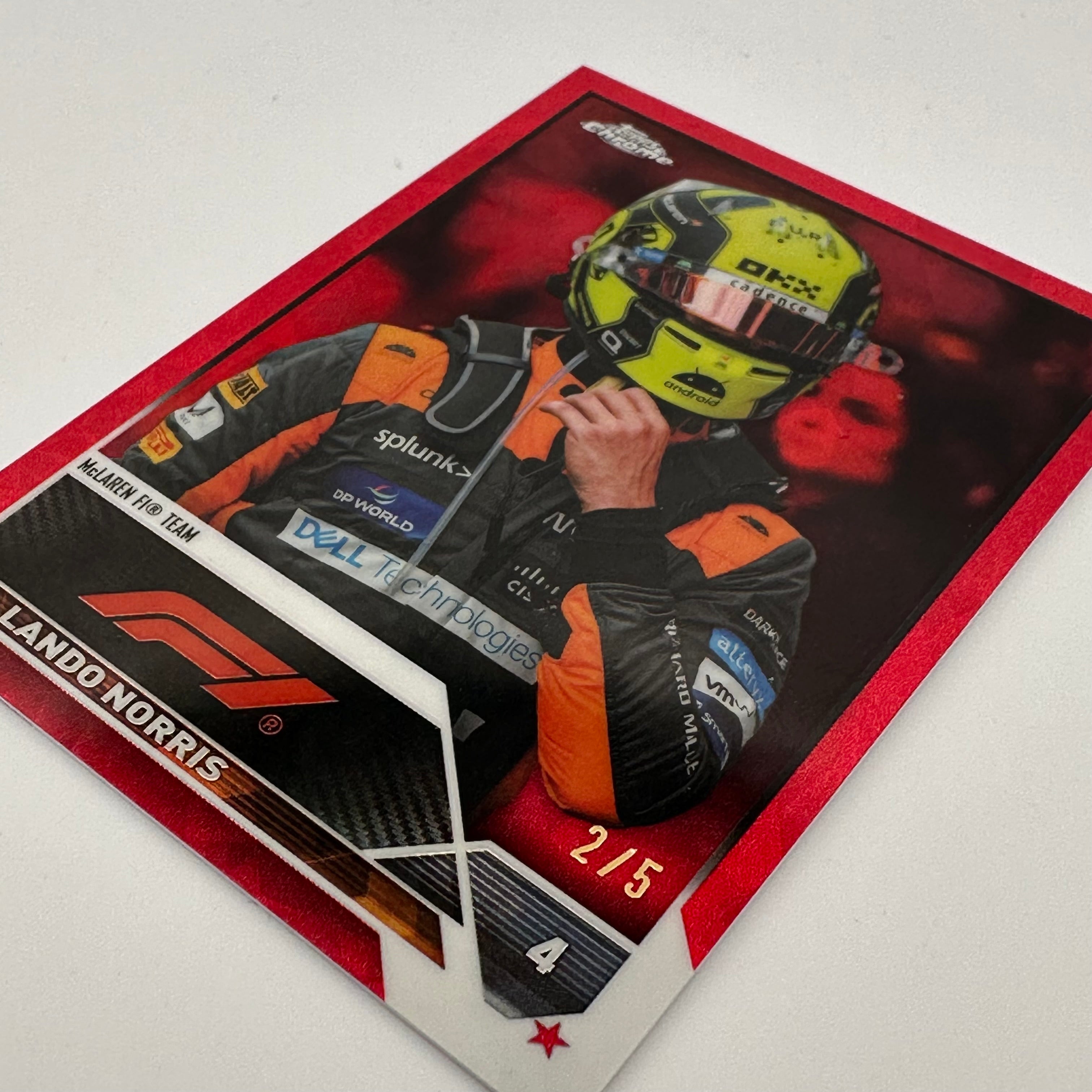 2023 Topps Chrome Sapphire Lando Norris #26 Red F1 Racing Card - Perfect for Collectors, Fans & Sports Memorabilia Enthusiasts