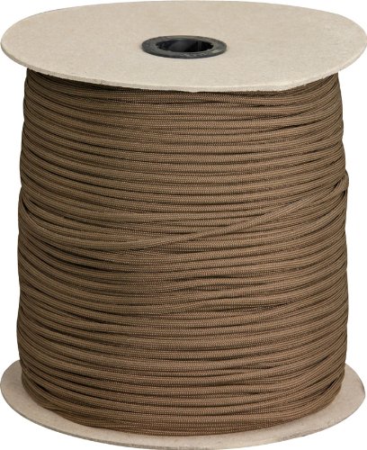 1000 ft Brown Marbles Parachute Cord - Heavy Duty Nylon Rope for Camping, Hiking, Survival & Outdoor Gear