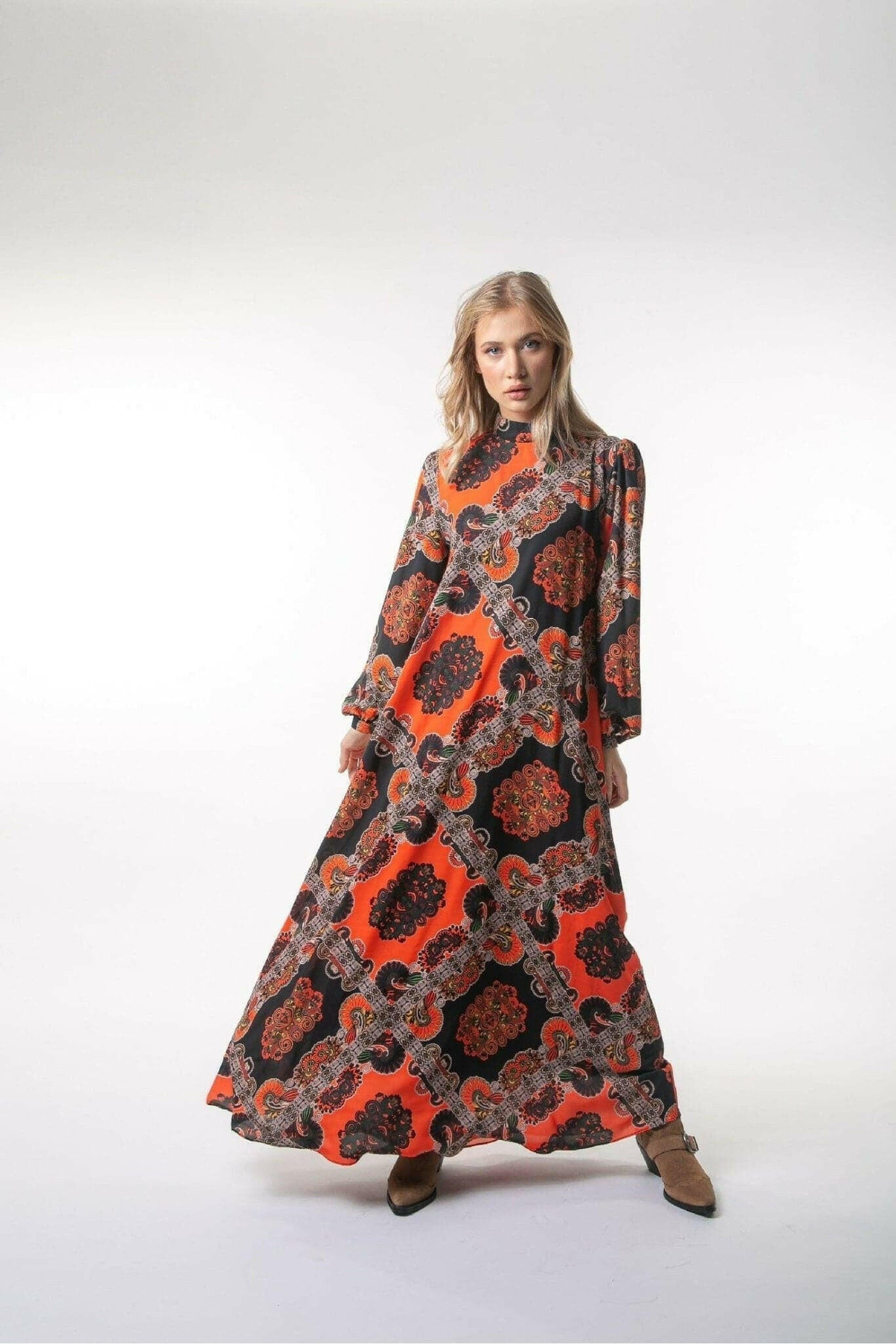 Zara Maxi Dress for Women - Floral Printed Long Sleeve Flowy Summer Dress | Beach Wedding, Vacation & Party Wear
