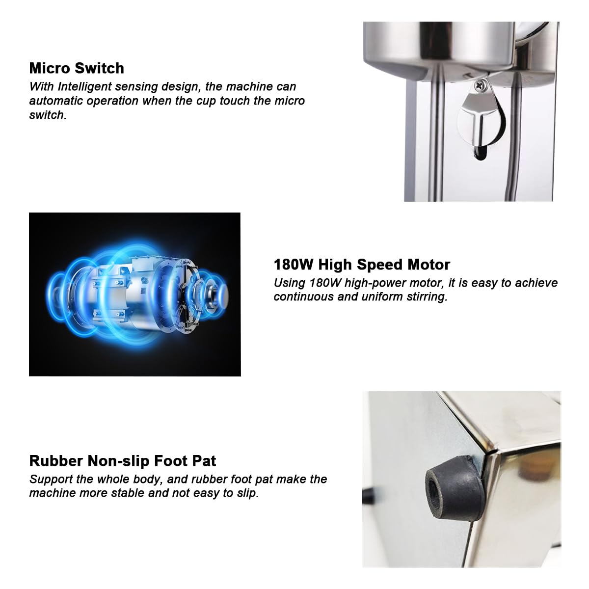 **Commercial Dual Head Milkshake Machine - Stainless Steel 2-Speed Smoothie Blender with Mixing Cup for Cocktails, Shakes & Smoothies - Perfect for Restaurants, Cafes & Bars**