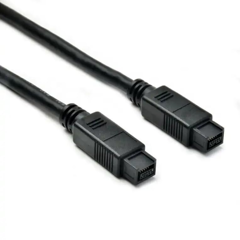 Firewire 800 Cable IEEE 1394 9Pin to 9Pin Male to Male 6ft for DV Camera, Digital Camcorder, Printer, Scanner & External Hard Drive | High-Speed Data Transfer for Professional Video Editing & Media Storage