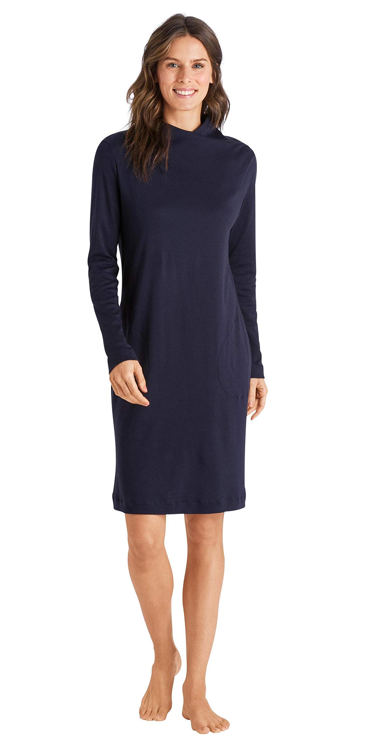 HANRO Women's Luana Long Sleeve Nightgown - Soft Sleepwear for Women, Comfortable Loungewear for Home, Elegant Night Dress for Relaxation & Bedtime