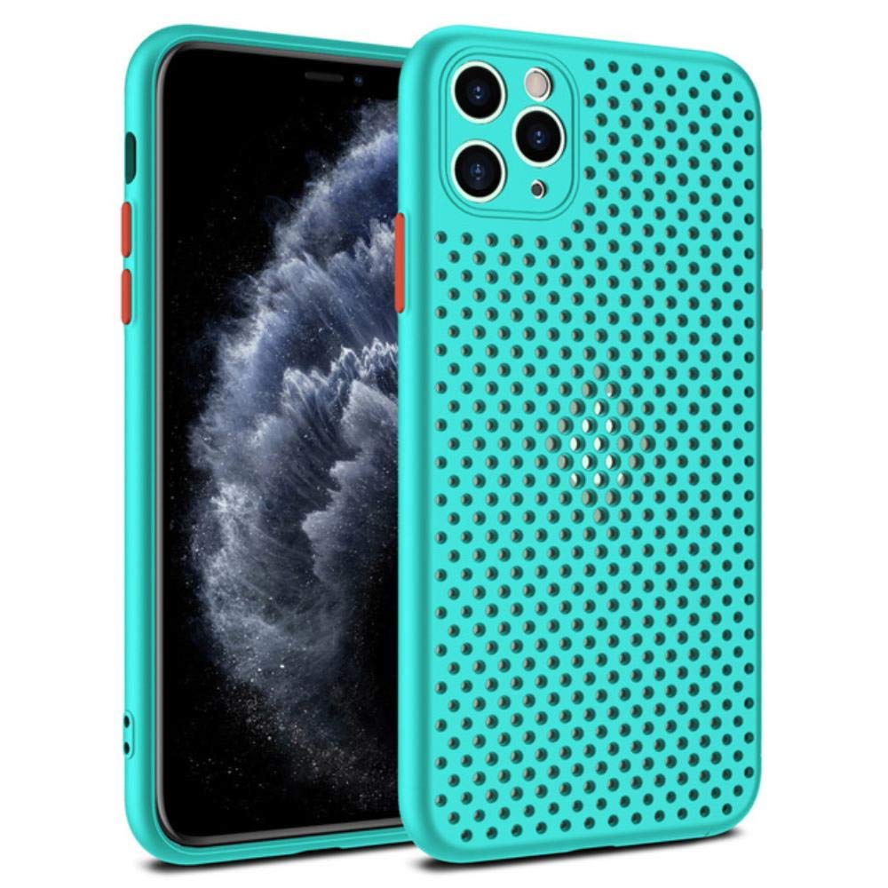 Premium Cooling TPU Phone Case for iPhone 12 Pro Max/12/12 mini/11/11 Pro Max/XR/XS Max/X/8/7/6S Plus/SE 2020 - Soft Protective Cover with Heat Dissipation Technology in Light Green (Model T4) - Ideal for Gaming, Outdoor Activities & Daily Use