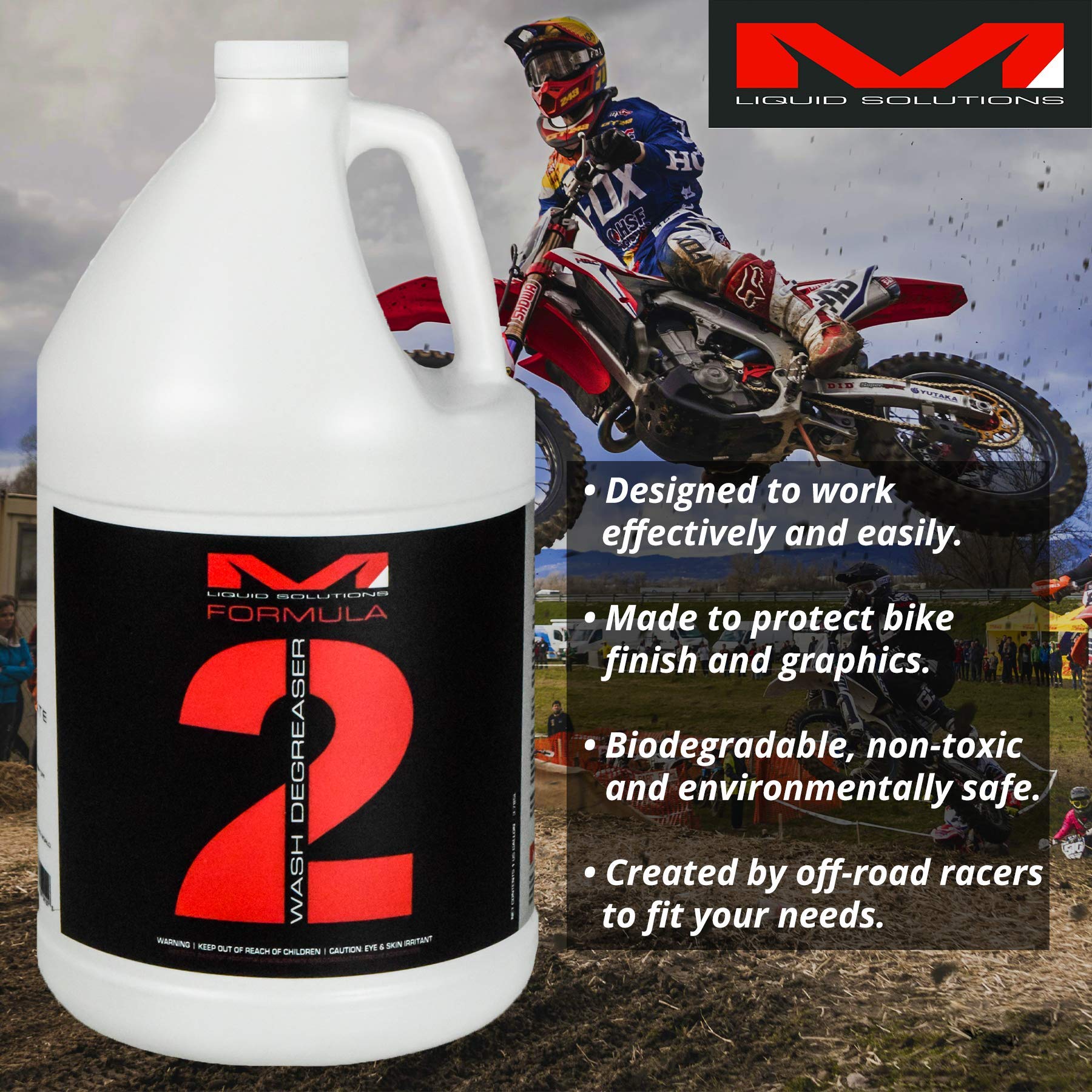 Matrix Liquid Solutions Formula 2 Biodegradable Industrial Wash Degreaser - 1 Gallon Concentrated Cleaner for Heavy Duty Grease Removal | Perfect for Auto Shops, Restaurants & Commercial Kitchens