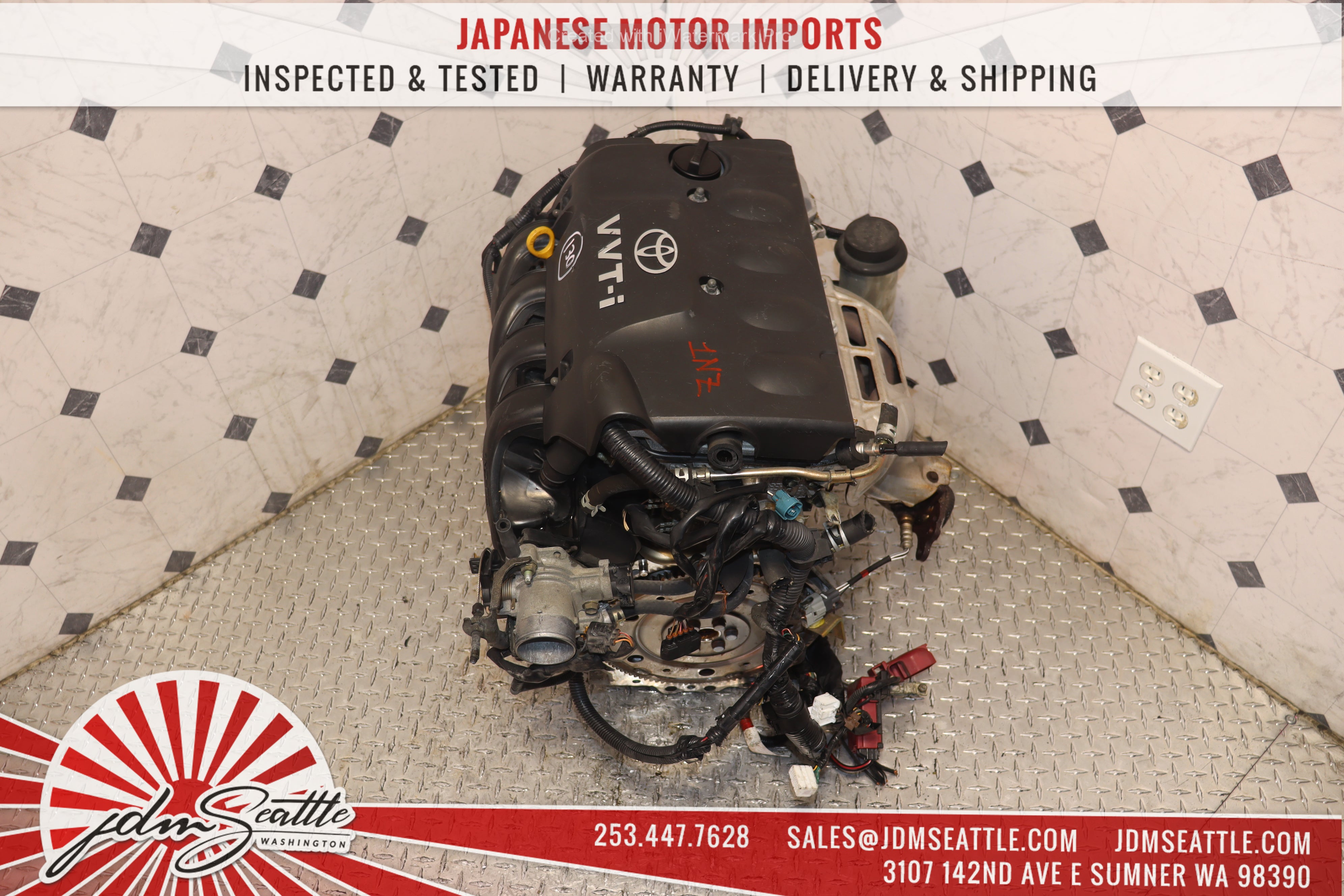 JDM 1NZ-FE 1.5L VVTI 4-Cylinder Engine for 2004-2006 Scion xB/xA, 2000-2005 Toyota Echo, 2005-2019 Yaris - High Performance Replacement Engine for Smooth Driving & Daily Commute