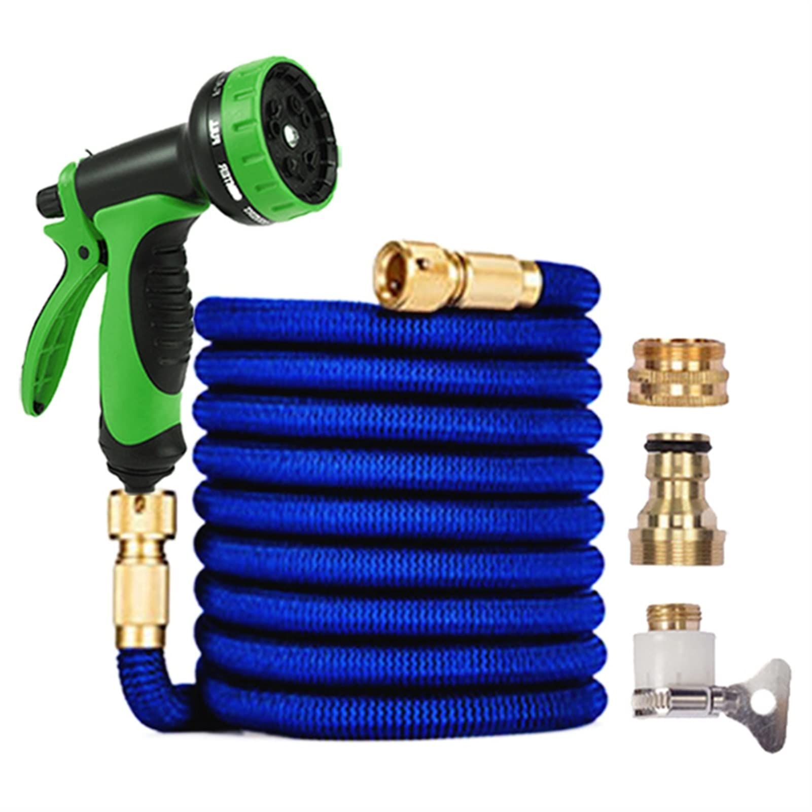 SYKIA Expandable Garden Hose 16-150ft - High Pressure Flexible Water Hose with Spray Nozzle for Lawn, Car Wash & Outdoor Watering (75FT Length) - Perfect for Gardening, Cleaning & Home Use