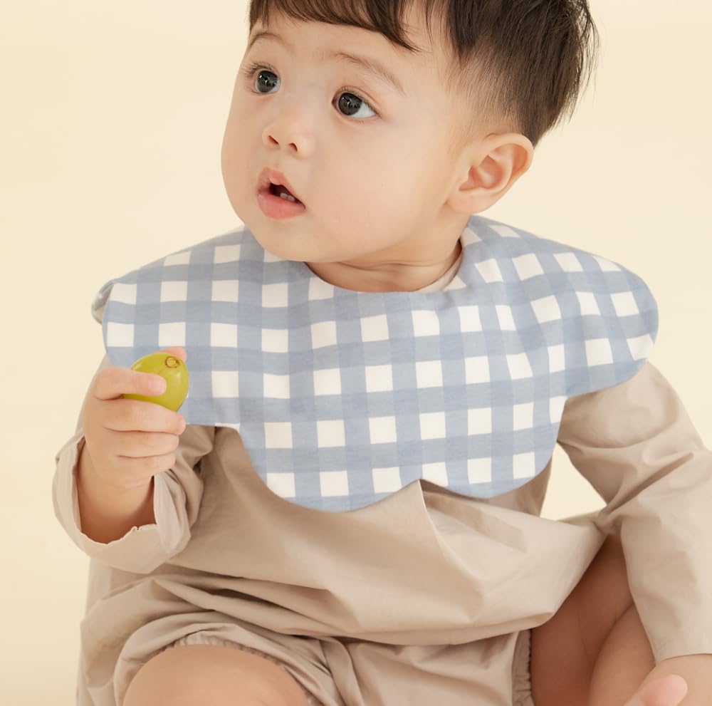 Konny Baby Bibs 5-Pack - 360° Rotating Soft & Absorbent Bandana Drool Bibs for Boys & Girls - Essential Baby Feeding & Drool Protection for Mealtime, Playtime & Teething