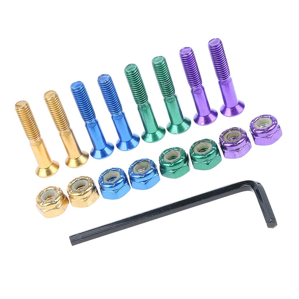 8pcs Replacement Skateboard Truck Hardware Set - Stainless Steel Screws, Bolts & Nuts (29mm) - Perfect for Skateboard Maintenance & DIY Repairs