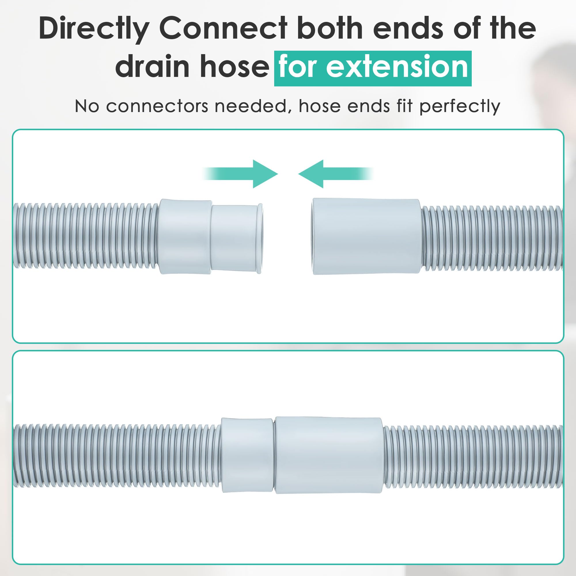 Universal Dehumidifier Drain Hose Kit - 6.5ft Flexible Extension with Adapter for AC & Garden Faucets - Perfect for Basement & Home Use