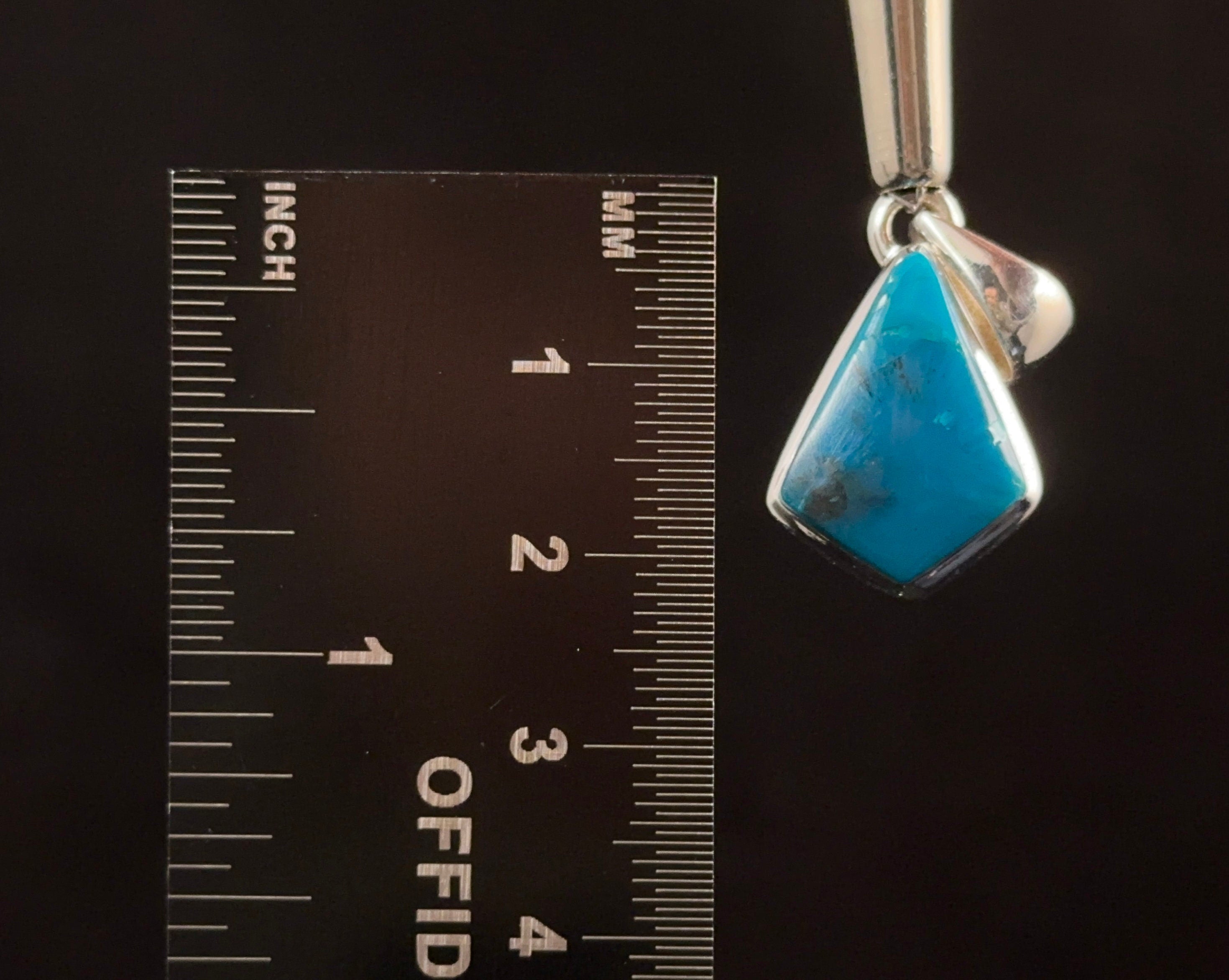 Genuine Chrysocolla Crystal Pendant - Natural Gem Silica Cabochon in Sterling Silver Bezel Setting | Healing Stone Jewelry for Meditation, Energy Work & Spiritual Gifts